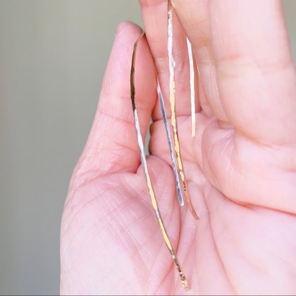 14KGF XL Gold Threader Plain or Hammered - Picture 2 of 7